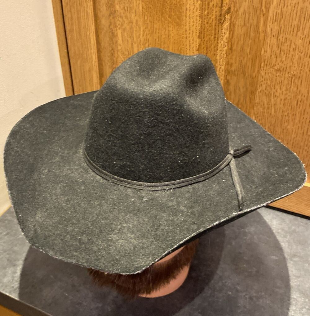 Resistol Youth Black Wool Cowboy Hat One Size Western Rodeo Self Conforming